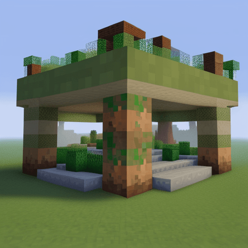 AI generated: minecraft in real world
