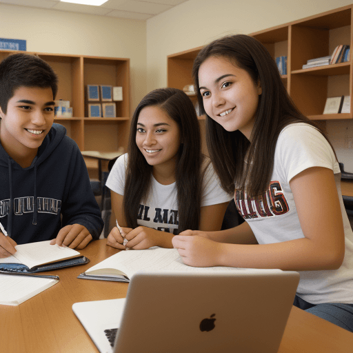 AI generated: Four college student 