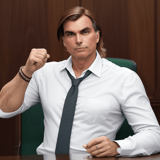AI generated:  Jair Bolsonaro presidente homem de bem elegante honesto simpático 