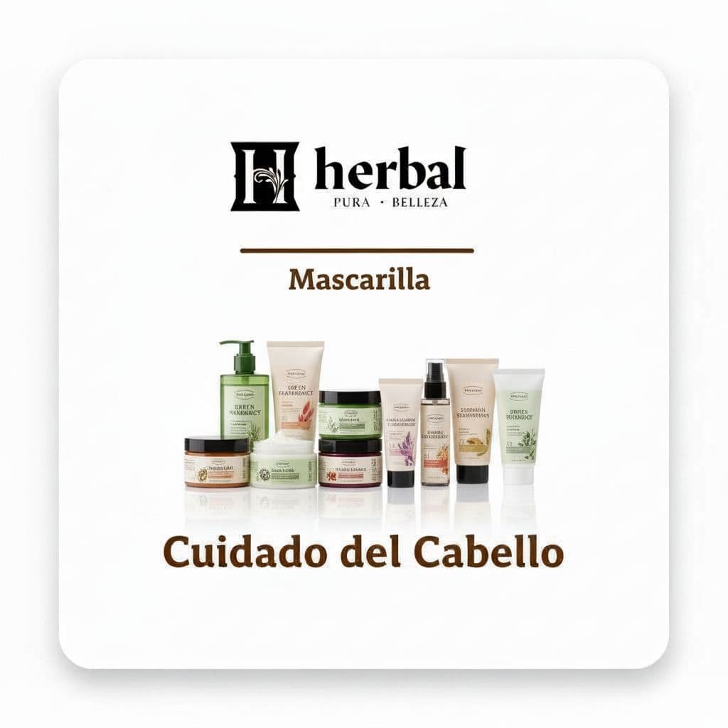 AI generated: add the words "Mascarilla" instead of "Champú" replace  only the bottles image with something relate...