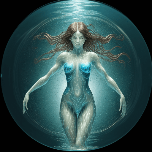 AI generated: Water texture for autodesk animation female genesis 2015, water texture for hair, in the style of ho...