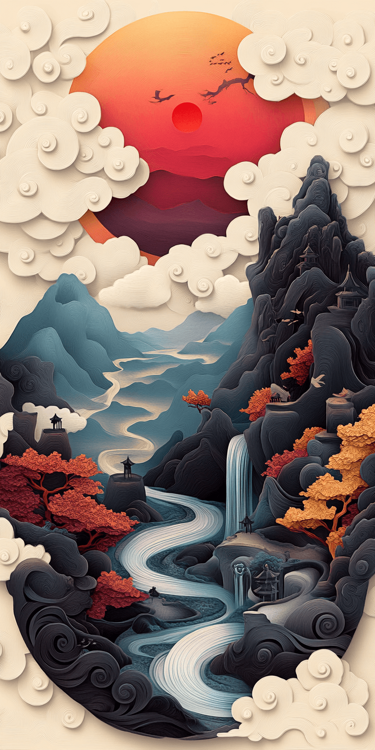 AI generated:  Paper Landscape --ar 1:2 --style raw --v 6.1 --stylize 350 