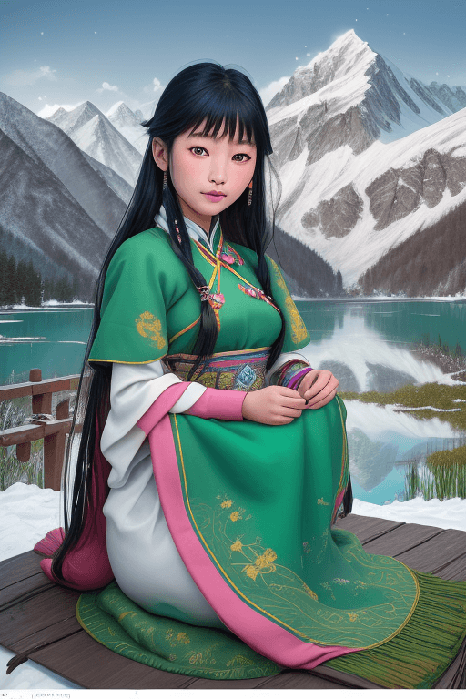 AI generated: (8k, RAW Photos, highest quality, masterpiece, Realistic, Realistic), Tibetan culture embodied in a ...