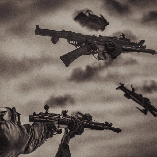 AI generated: 

classic airborne barraging ammunition, against a background of light sky
