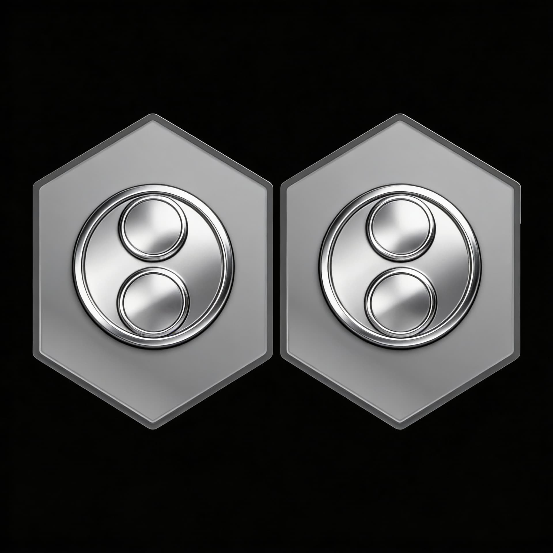 AI generated: Create a Sci-Fi uniform Rank patch. Use the Reference image 1 and create a two patches side by side....