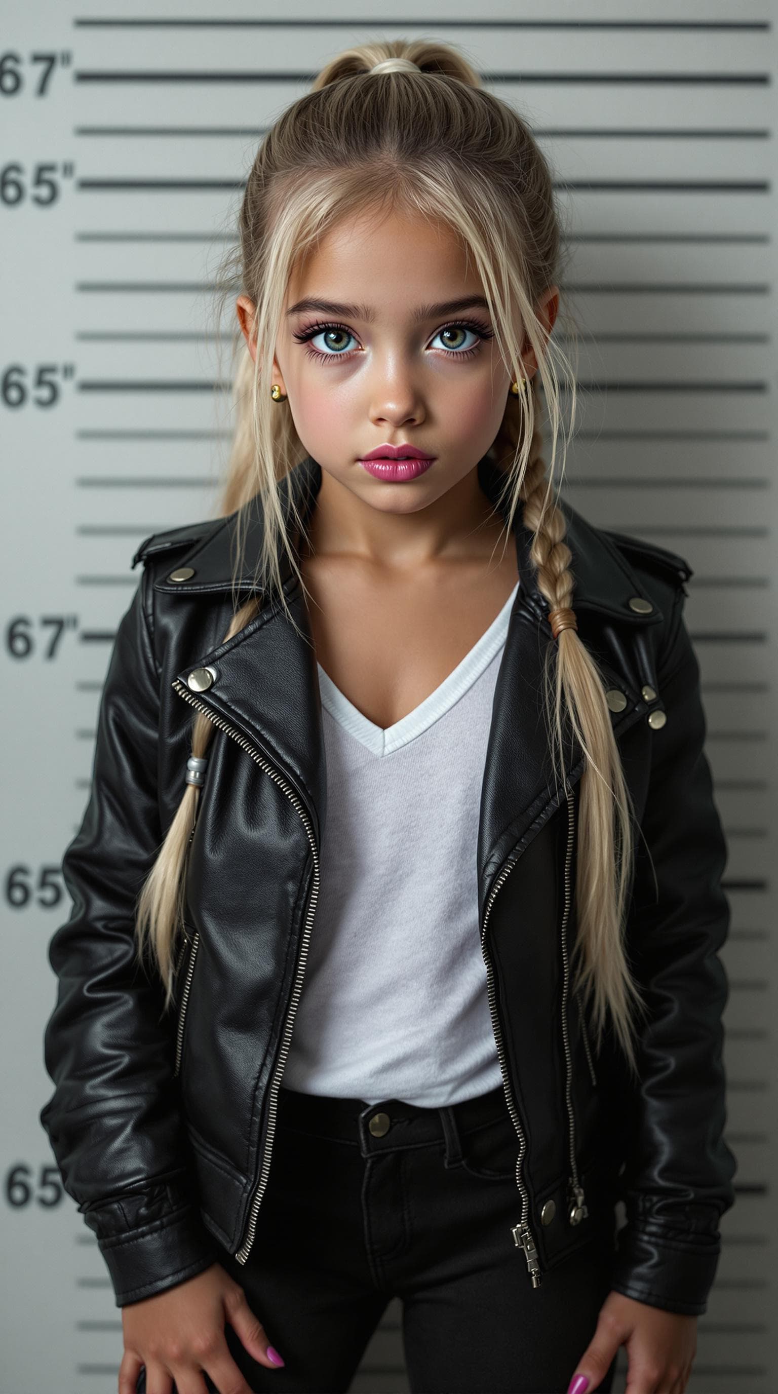 AI generated: a professional photo of a exceptionally beautiful girl in the world (age 7), (seven year old), highl...