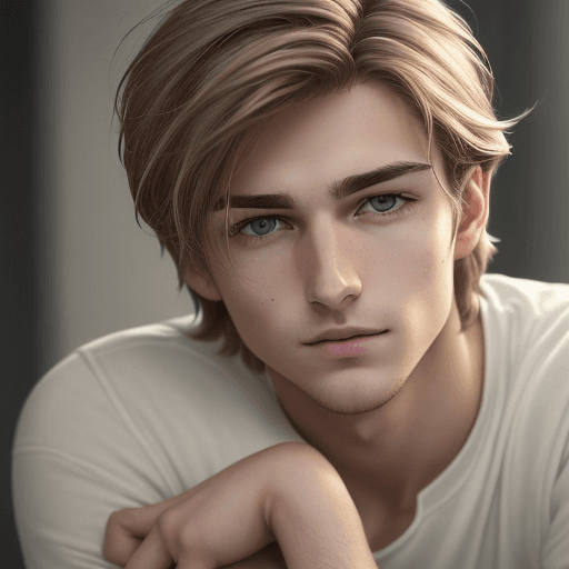 AI generated:  has dark, tousled hair that frames his face, and his eyes hold a mix of vulnerability and resilienc...