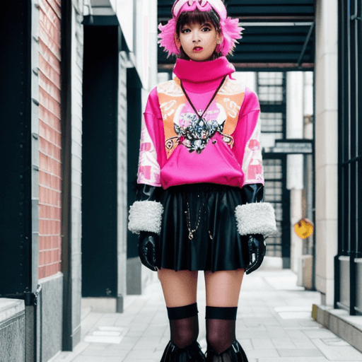 AI generated: Create a fashion collection inspired by anime, street style, urban japaness culture and otaku cultur...