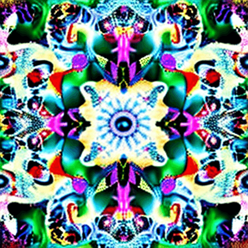 AI generated: Colorful nature with a lot of trees and leaves. It should be really beautiful and contain mandala ef...