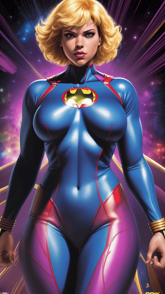 AI generated: complex funky background a highly detailed 8k 16k poster size illustration a complex DC Comics featu...