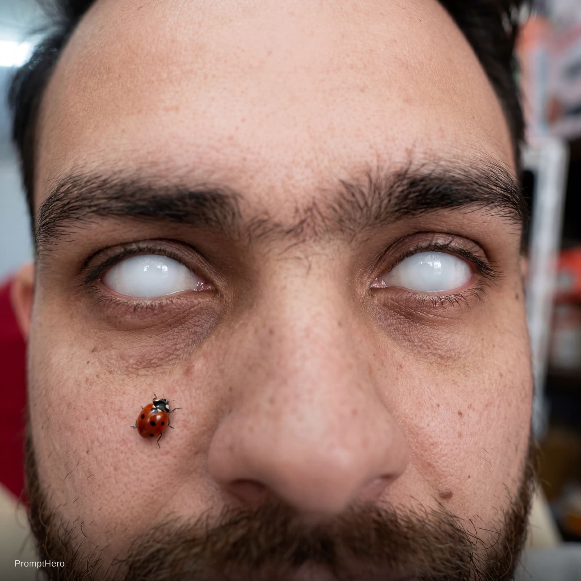 AI generated: Using this image as the base reference, create a tight close-up of the person's face focusing fully ...