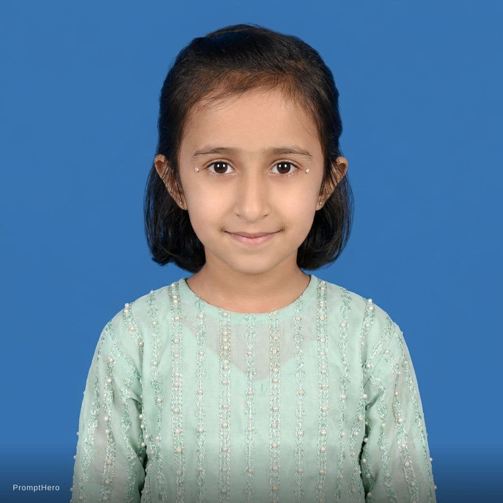 AI generated: Make professional Passport size photgraph with blue background. 