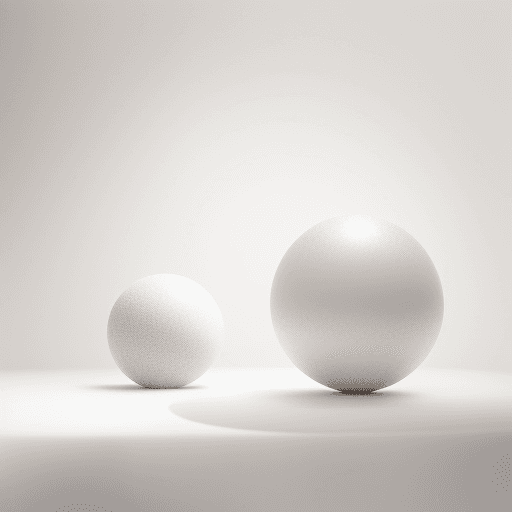AI generated: bright, artistic, cozy image with white tone, with some spheres