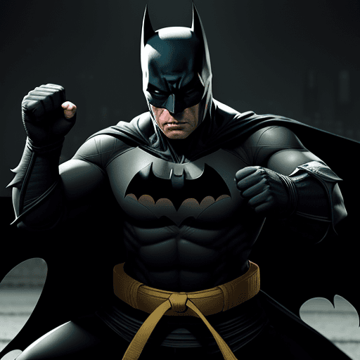 AI generated: Batman in karate, 4k,ultra hd 