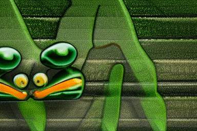 AI generated: mysterious crab, green background, comfortable scene
