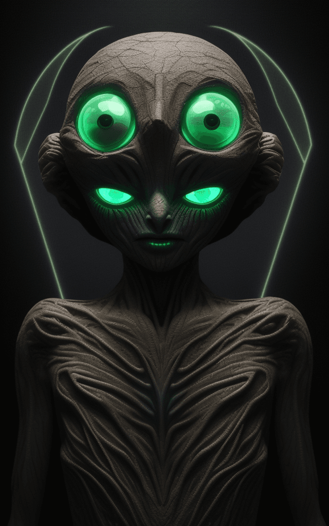 AI generated: 4d 8k 16k laser art rfktrstyle 8k 16k alien being masterpiece,horror 