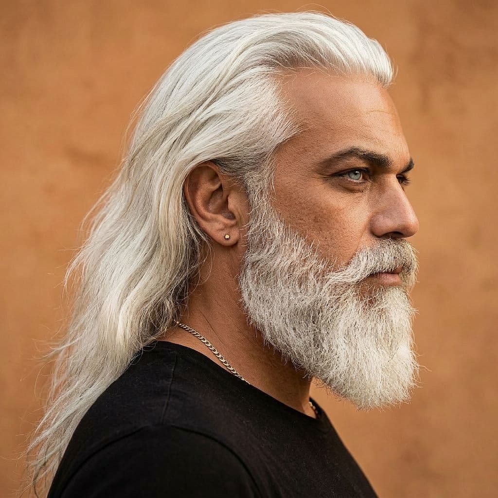 AI generated: {
  "subject_and_concept": {
    "subject": "A striking, middle-aged man with a Viking-inspired aest...