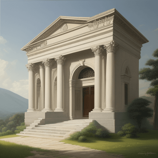 AI generated: a painting of a stony hill, in the style of classical architectural with out plant yes
