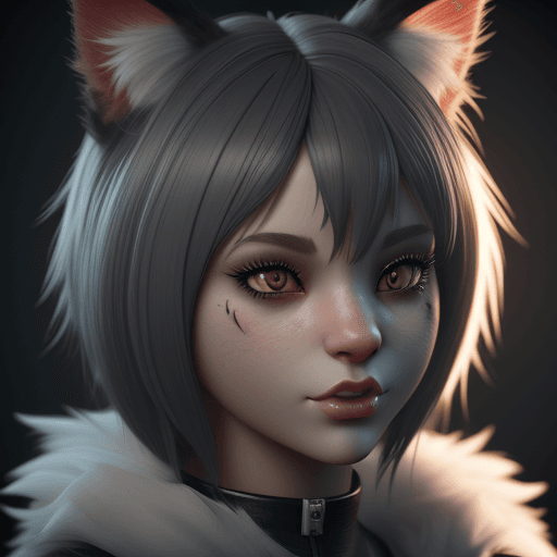 AI generated: furry,cat girl ,high detail, octane render, 8k