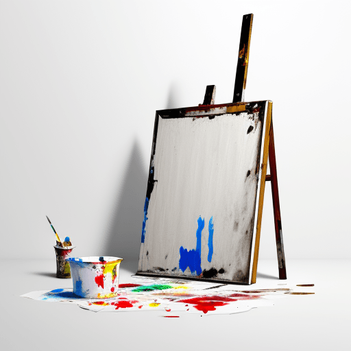 AI generated: painting, sad and broke persion, unhappy, white solid background --ar 2:3 