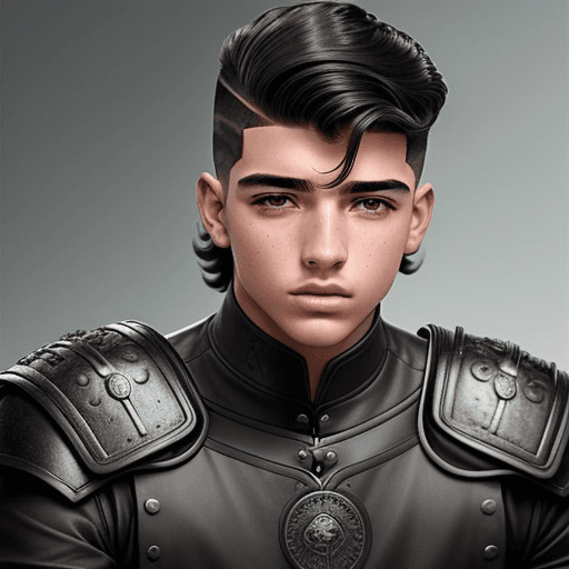 AI generated: ser adolescente del futuro, masculino, moreno, cabello negro

