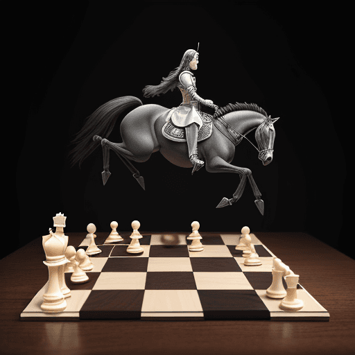 AI generated: An animated chessboard with realistic textures and smooth, lifelike piece movements. The board featu...