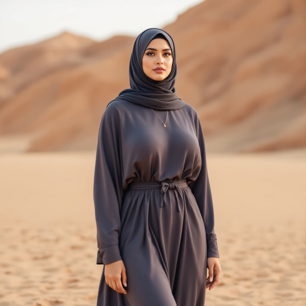 AI generated: Kuwaiti hijabi with giant boobs