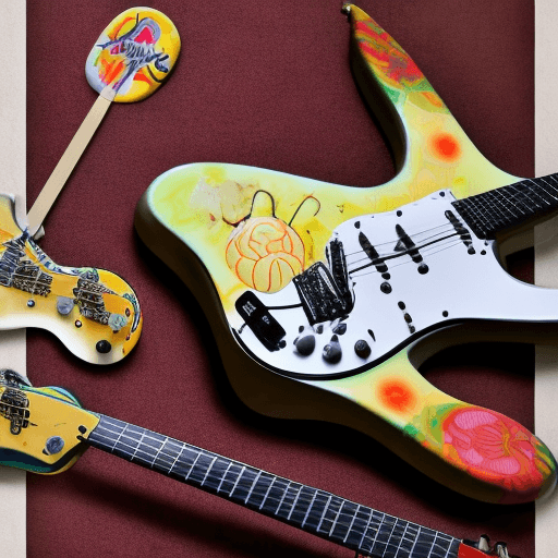 AI generated: Guitars and lollypops melting