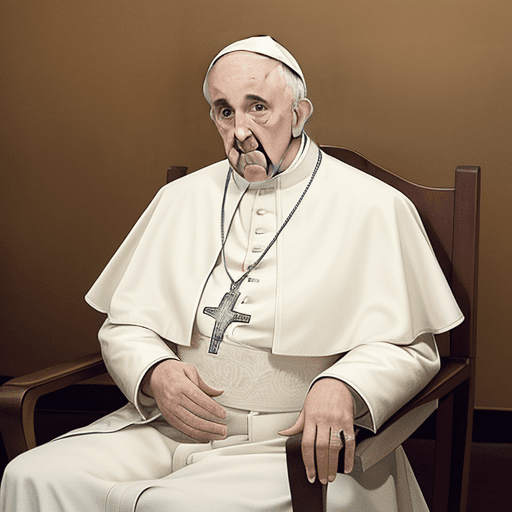 AI generated: Pope Francis in 80s Miami Style --ar 9:16
