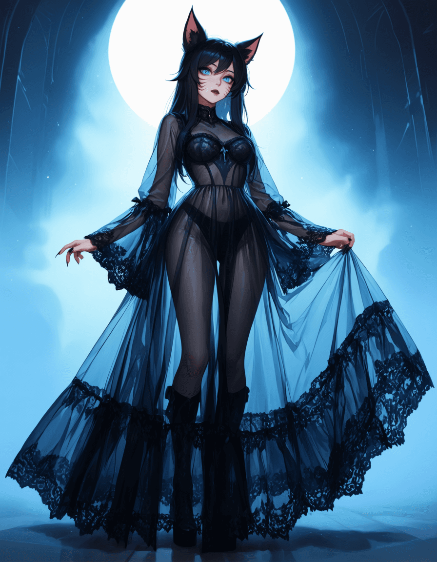 Widow Gothic Lace Gown - Image 3