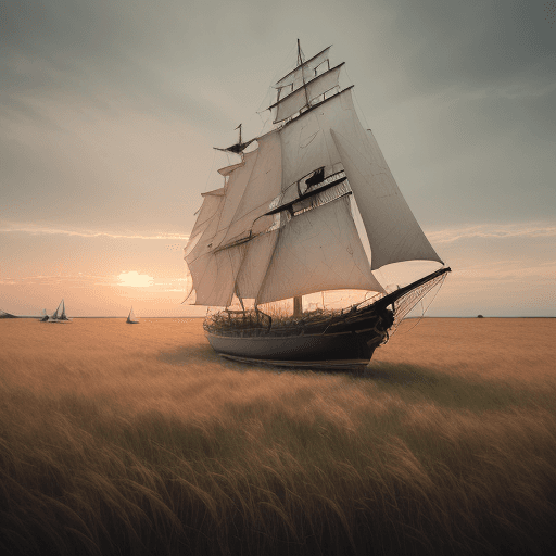 AI generated: Photo of a ultra realistic sailing ship, dramatic light, pale sunrise, cinematic lighting, battered,...