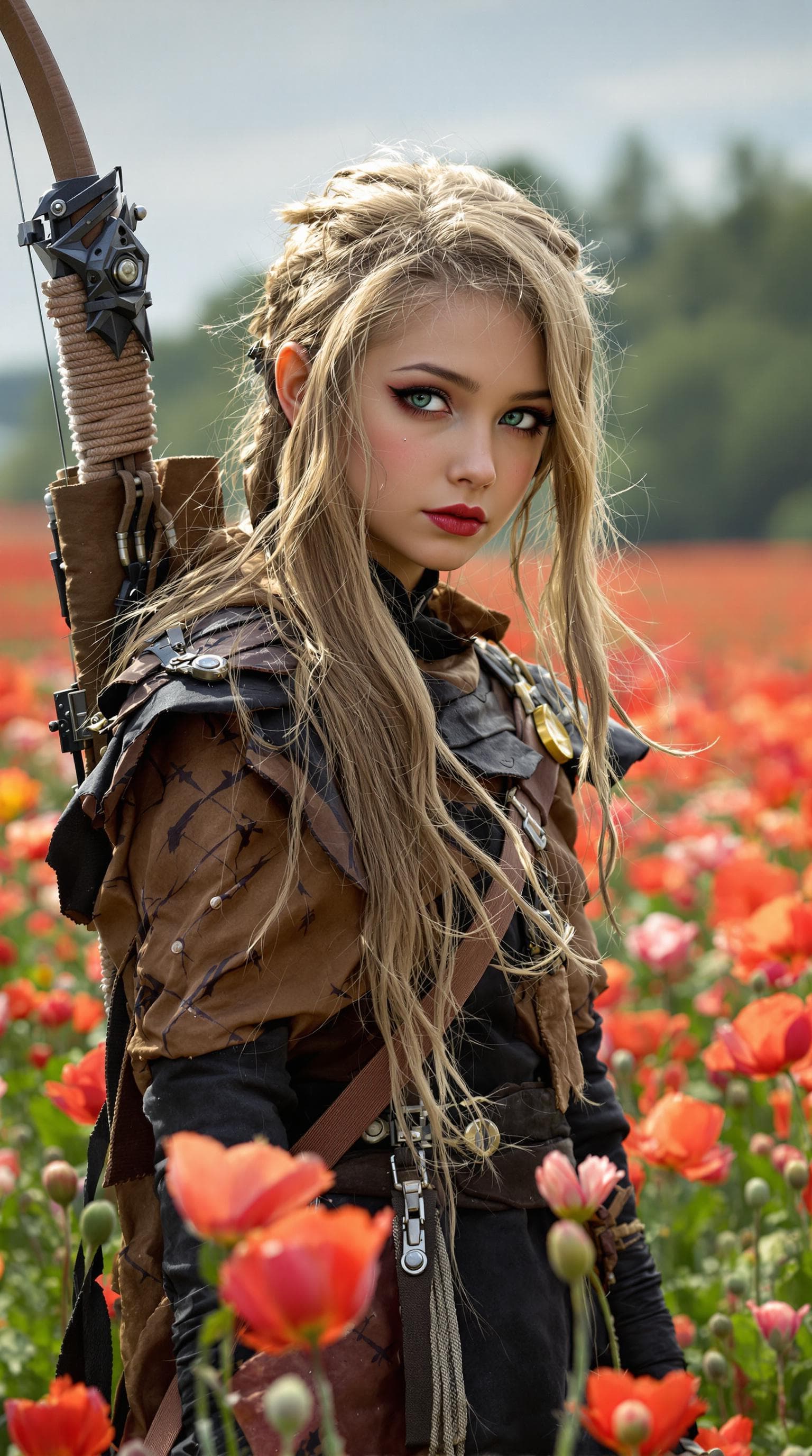 AI generated: a professional photo of a exceptionally beautiful girl in the world, (age 11), (eleven year old) of ...