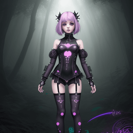 AI generated: pastel goth, (((masterpiece, best_quality, ultra-detailed, immaculate: 1.3))), epic, illustration, 1...