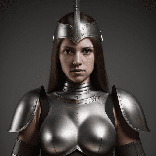 AI generated: Ultra high resolution photography of a medieval, Female, Imperial Warrior
