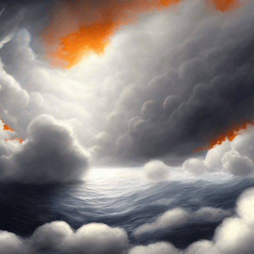 AI generated: dividing the waters which were under the firmament from the waters which were above the firmament,  ...