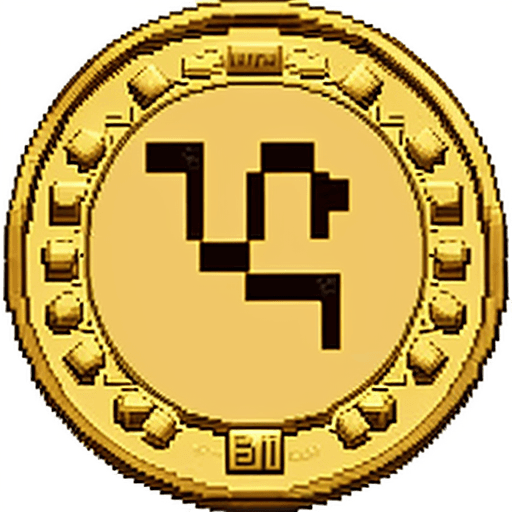 AI generated: 16bit pixel art of coin, with dollar sign on mid, 2d, details, png, no background, yellow coin, spri...