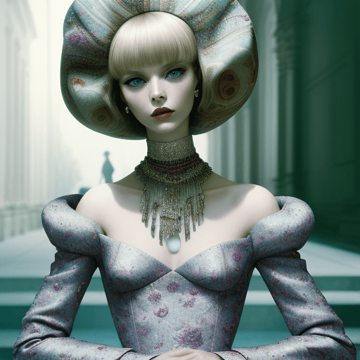 AI generated: high fashion vogue print ad, 1967, couture editorial shot, 8k archival print, by adrienn Henczné Deá...