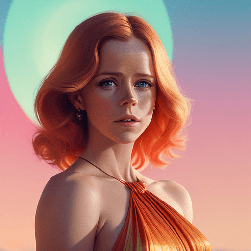 AI generated: amy mcadams,commercial photo the pretty instagram fashion model in the red wrap posing, in the style...
