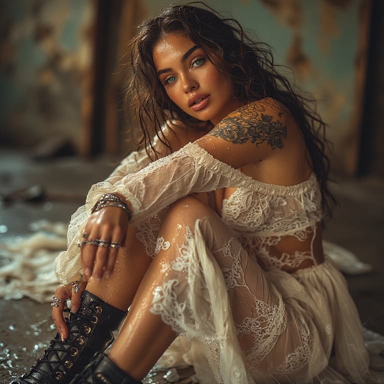 AI generated: a beautiful girl showing her full body beautiful, 8k, sharp, very detailed, high resolution
