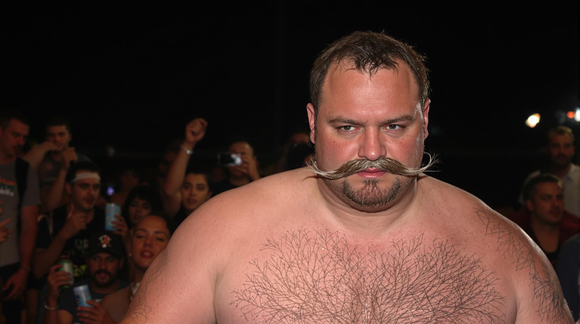 AI generated: mustache defeated Fury