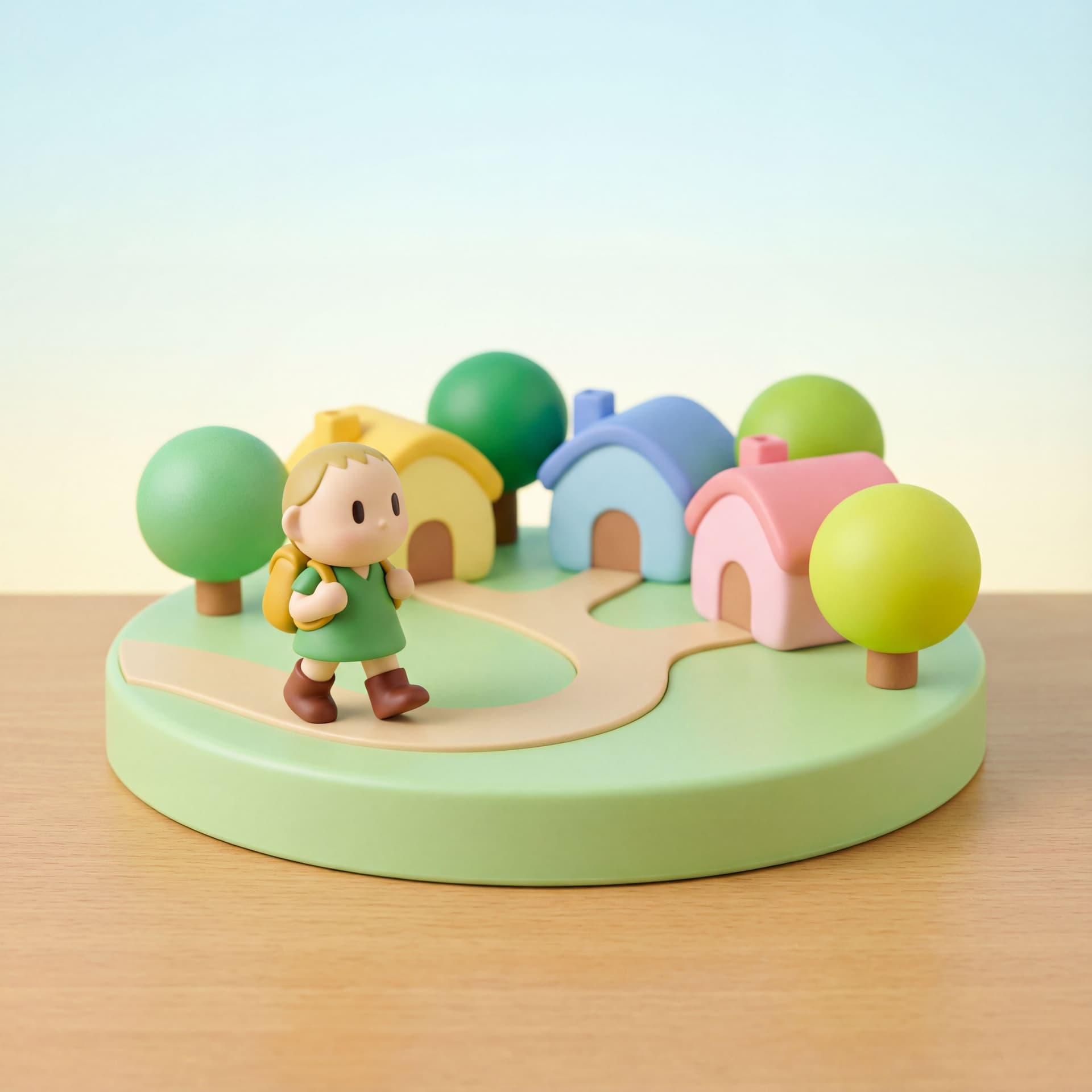 AI generated: a small toy diorama scene, japanese 1990s video game aesthetic,
plastic vinyl figures, soft matte su...
