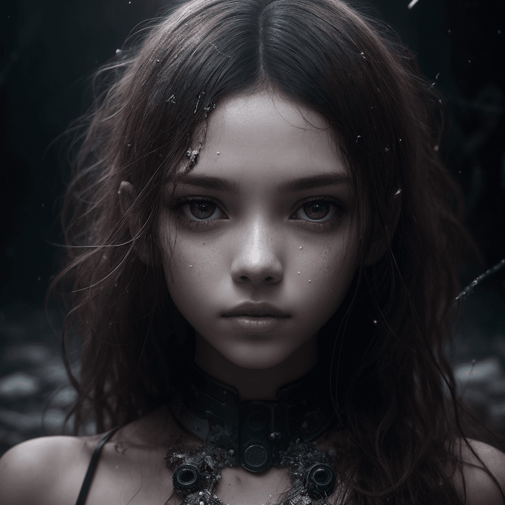 AI generated: 8k uhd,by Rebeca Saray, dusty particles depth of field,detailed BREAK young girl whose face is cente...
