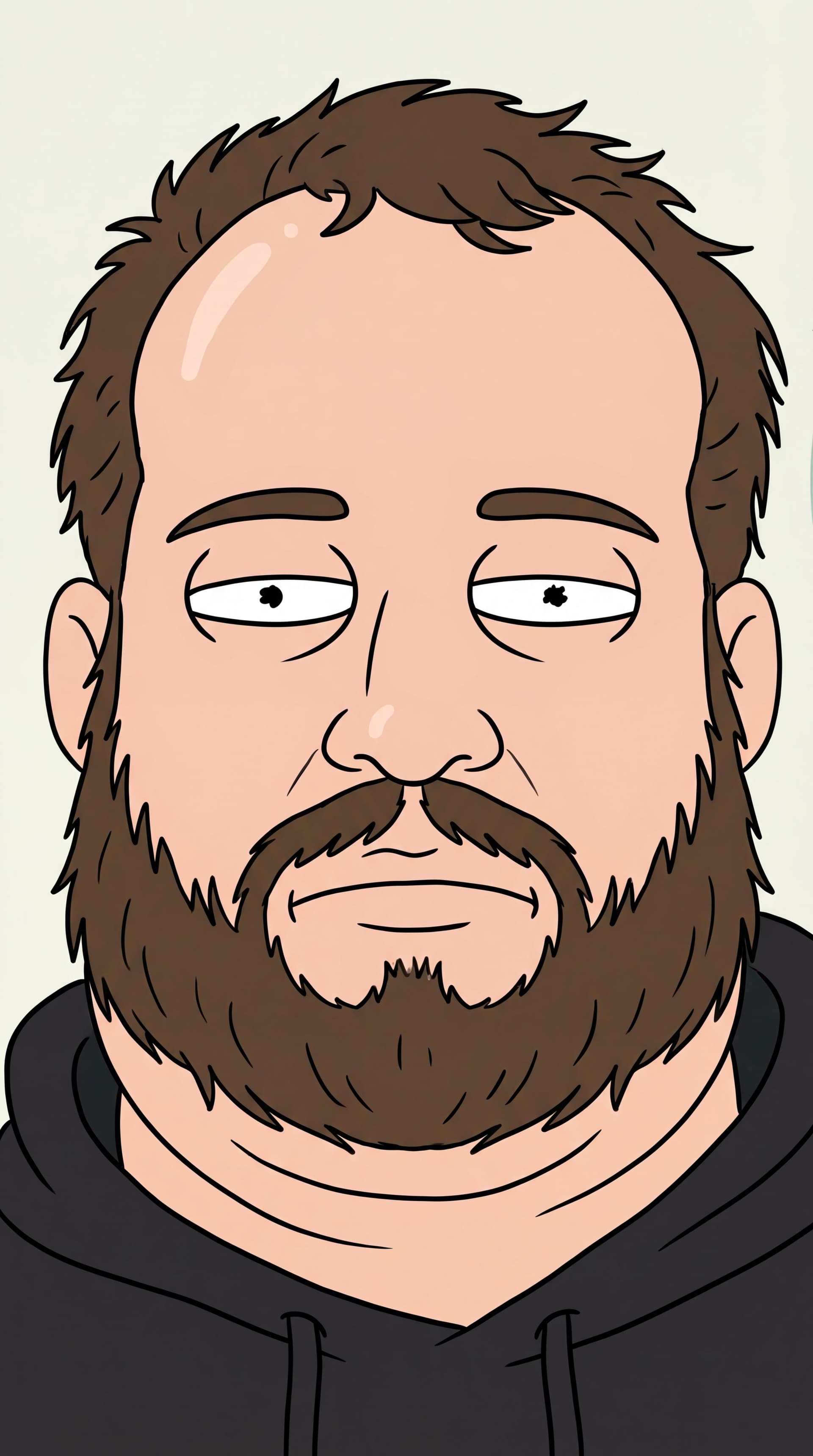 AI generated: Based on the provided image, the man’s facial features can be described as follows in rick and morty...