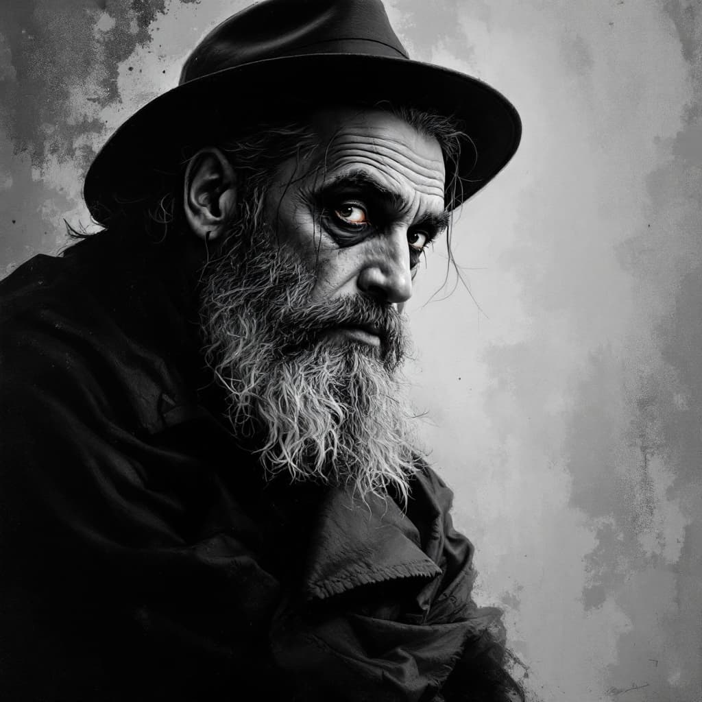 AI generated: fazer uma imagem de jumento, com personalidade forte mas sereno, em preto e branco.

