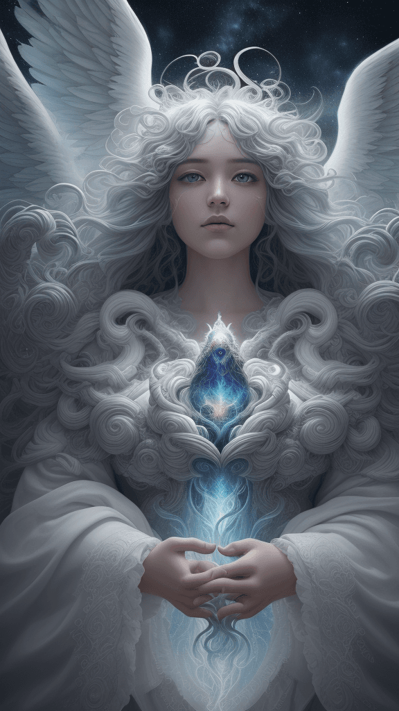AI generated: (closeup (HDR) A celestial drama unfolded in the ethereal heavens as thick clouds formed an awe-insp...