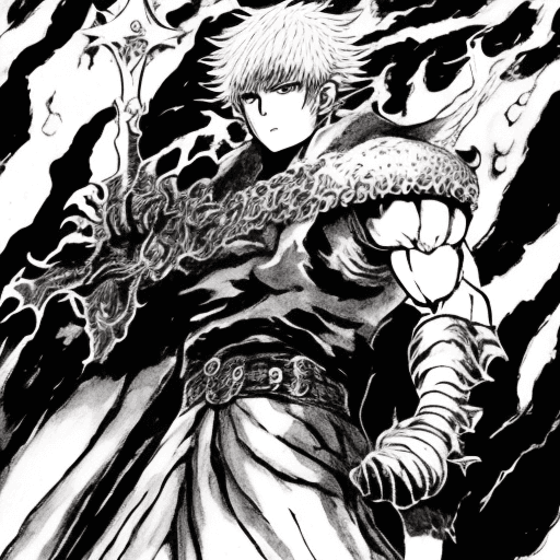 AI generated: berserk anime sacrifice griffith and god hand manga style
