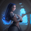 AI generated: Hyperrealistic art niji, stylized by Auguste Lefou, octane render, Woman, majestic, in Evening wear,...