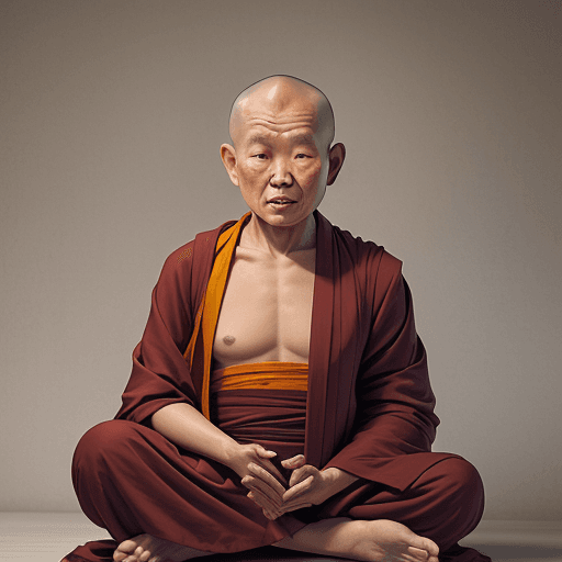 AI generated: wise old buddhist monk