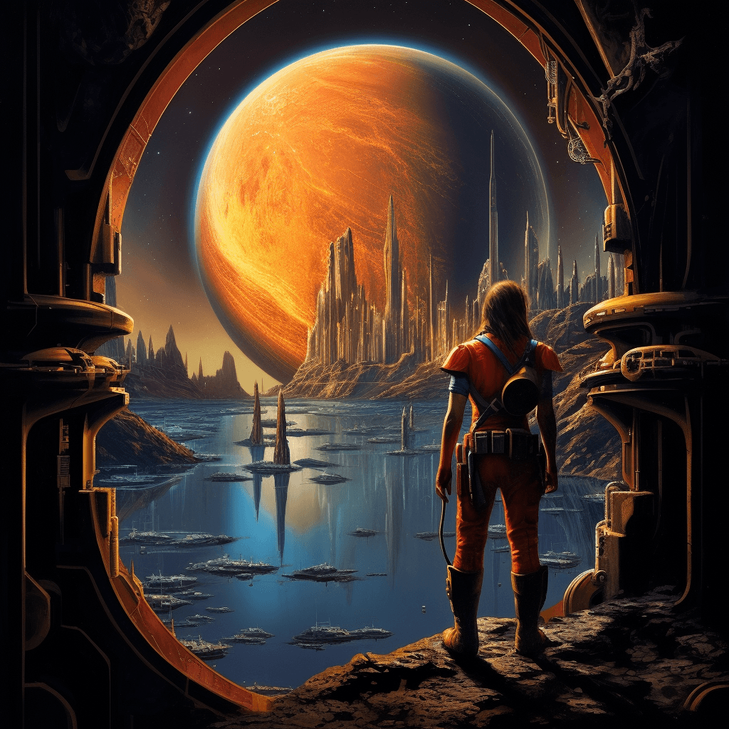 AI generated: traveler to another planet