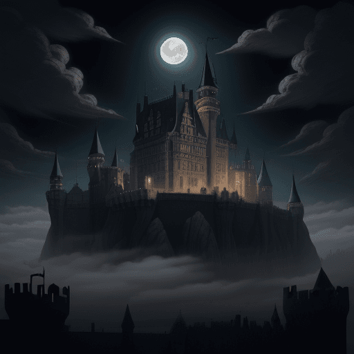 AI generated: This is the background on which the night is depicted, the moon shines, and small clouds. The huge c...